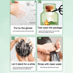 Natural Plant Hair Dye, New Botanical Bubble Hair Dye 20ml 10Packs/Box, Pure Plant Extract for Grey Hair Color Bubble Dye, Color Conditioner Shampoo (Natural Black)