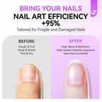 Nail Repair Glue for Damaged Nails: Gelike EC 6 in 1 Strong Nail Strengthener for Thin and Split- Long Lasting and Easy for Salon and Beginners Daily Care