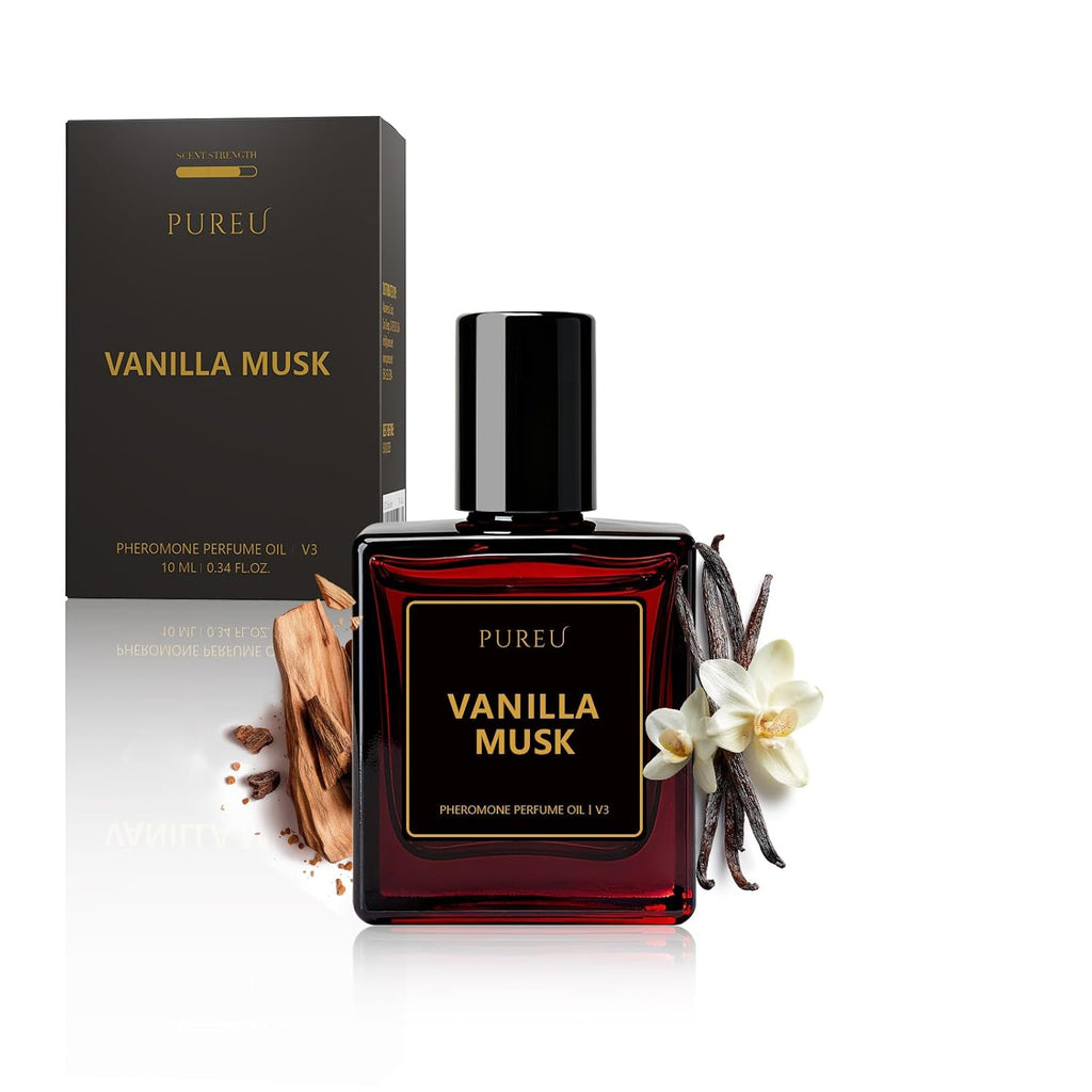 Pheromone Perfume For Woman, Vanilla Musk Perfume Long Lasting Pheromones Perfumes 0.34Fl Oz/10Ml Roll On Travel Size Essential Pheromone Oil Fragrance Eau De Parfum, Made In Usa