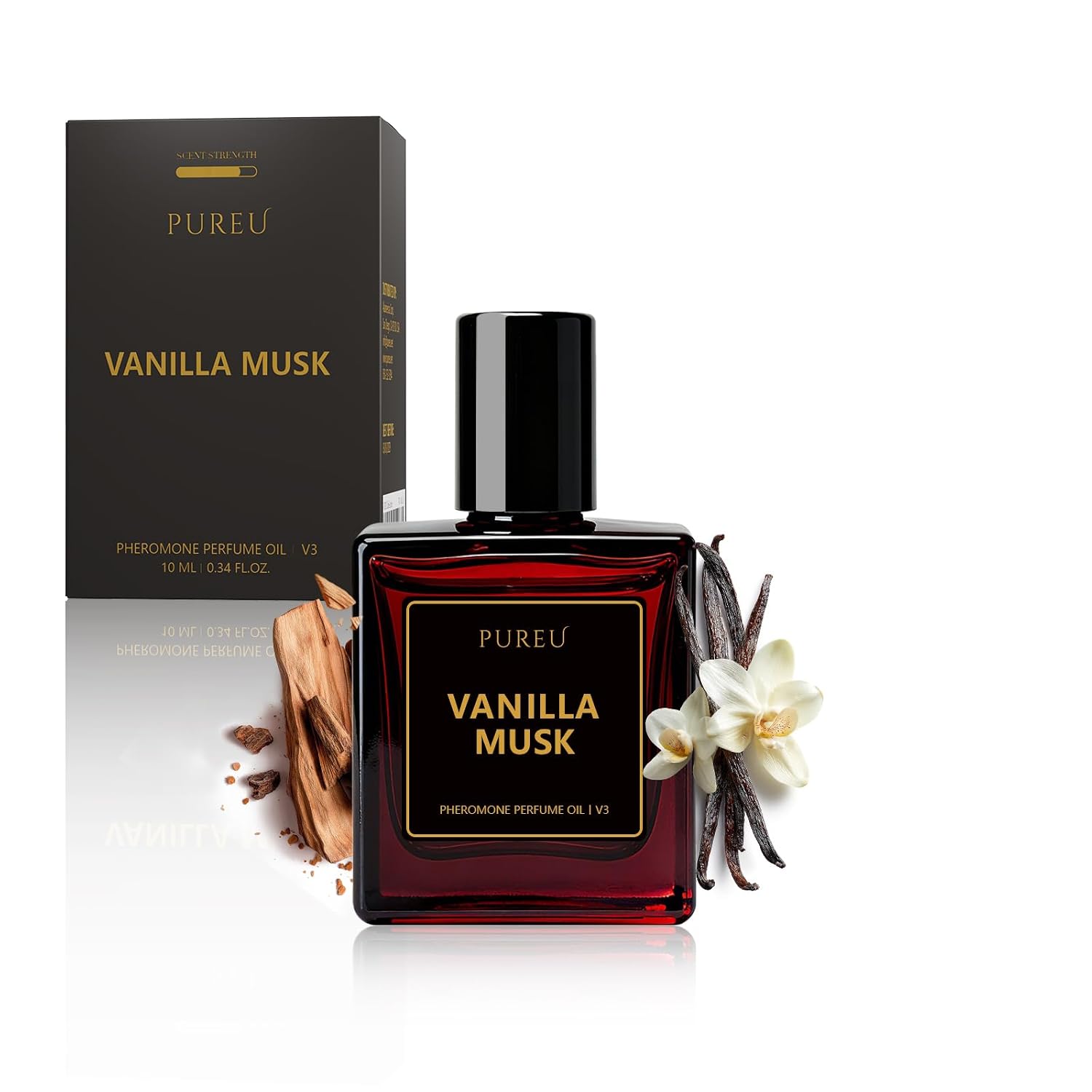 Pheromone Perfume For Woman, Vanilla Musk Perfume Long Lasting Pheromones Perfumes 0.34Fl Oz/10Ml Roll On Travel Size Essential Pheromone Oil Fragrance Eau De Parfum, Made In Usa