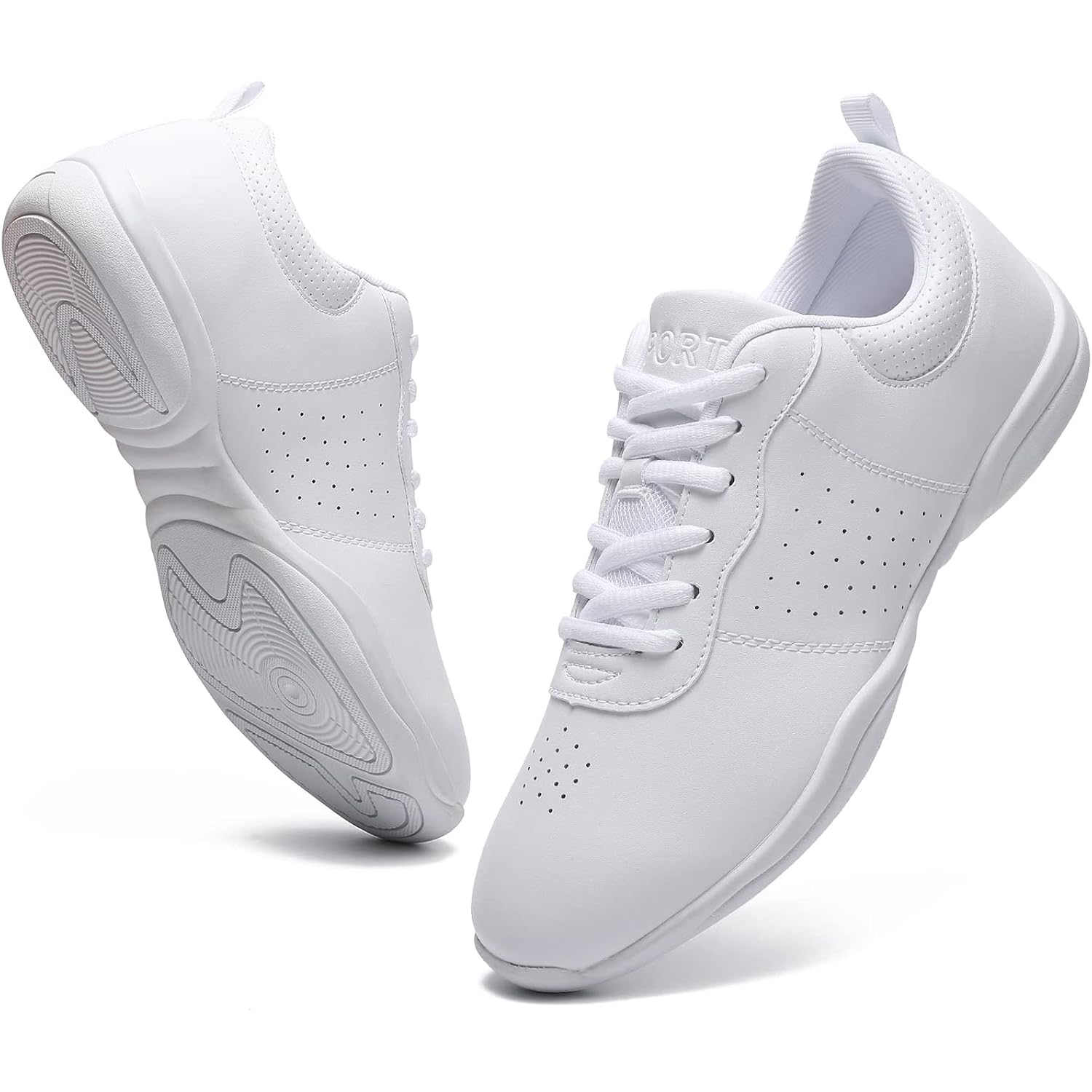 Cheer Shoes Girls White Dance Shoes Youth Cheerleading Sports Training Athletic Comfortable Shoes Flats Girl