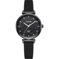 Women's Quartz Watch for Nurses Nursing Students Lady,Floral Pattern Dial with Crystal Markers, Second Hand,Soft Silicone Band