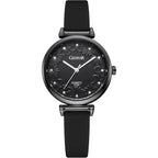 Women's Quartz Watch for Nurses Nursing Students Lady,Floral Pattern Dial with Crystal Markers, Second Hand,Soft Silicone Band