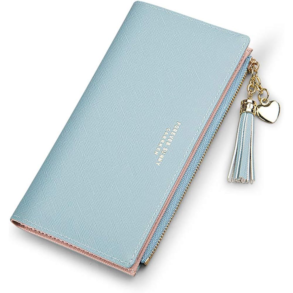 Valentoria Womens Wallet Cute Elegant Long Slim Card Holder Case Minimalist Coin Purse Thin Tassels Zip Clutch Wallets for Girls Ladies | Cute, Elegant, Long, Slim, Case, Minimalist