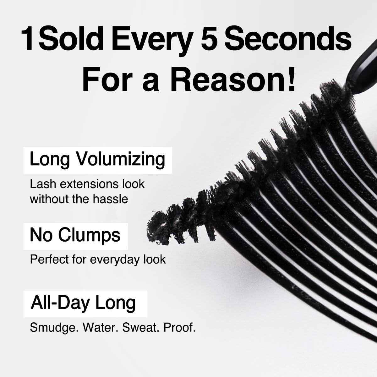 Clio Kill Lash Superproof Mascara, Waterproof Fiber Lengthening For Straight Lashes, Smudge & Flake-Proof, Clump-Free Lash Extension For Lifted Curl, Safe For Sensitive Eyes (001 Long Curling)