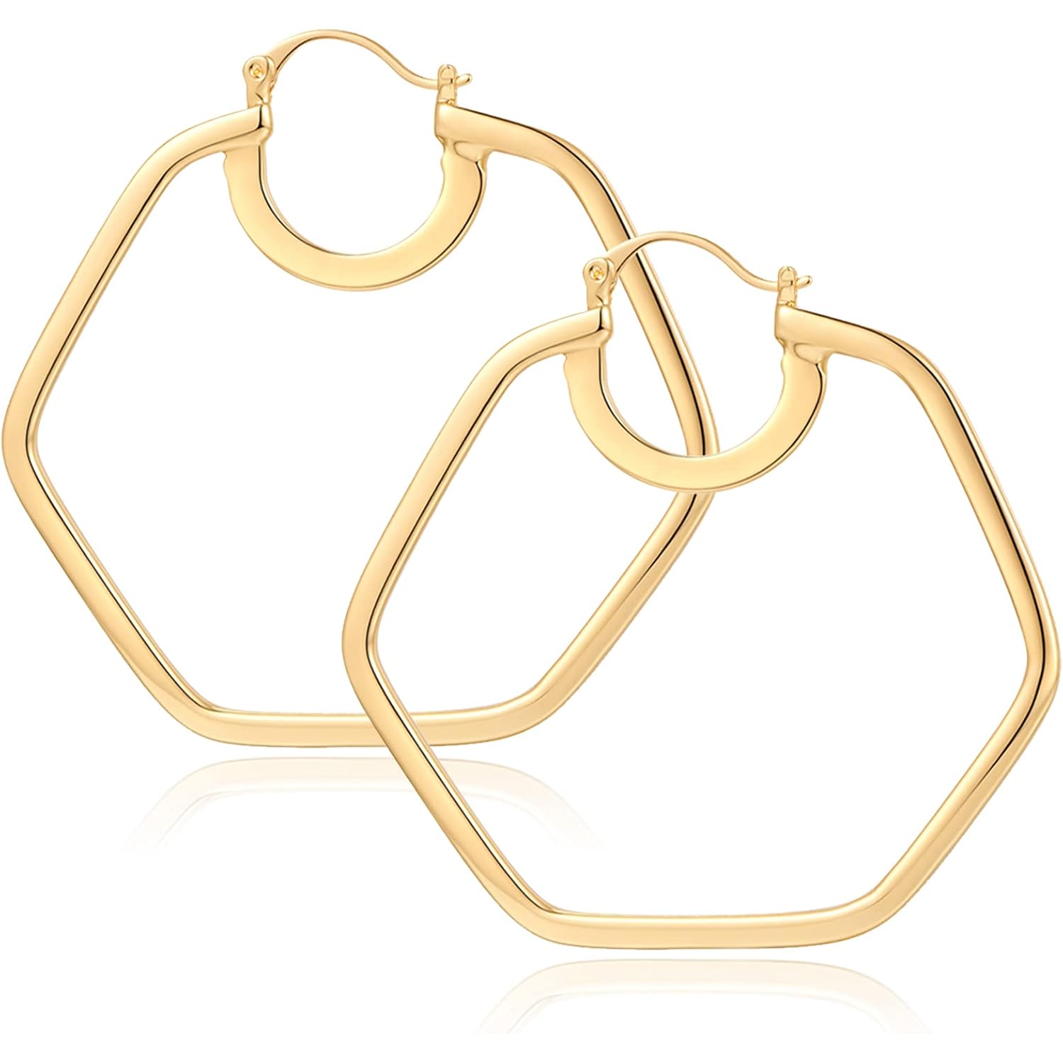 Large Hoop Earrings for Women Chunky Statement Hoop Earrings Vintage Y2k 80s 90s Trendy Hoops