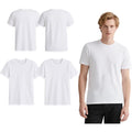 Okba 4 Pack White T Shirts For Men,Crew Neck Short Sleeve Men'S Undershirt,Plain White Workout Polyester Tee Bulk