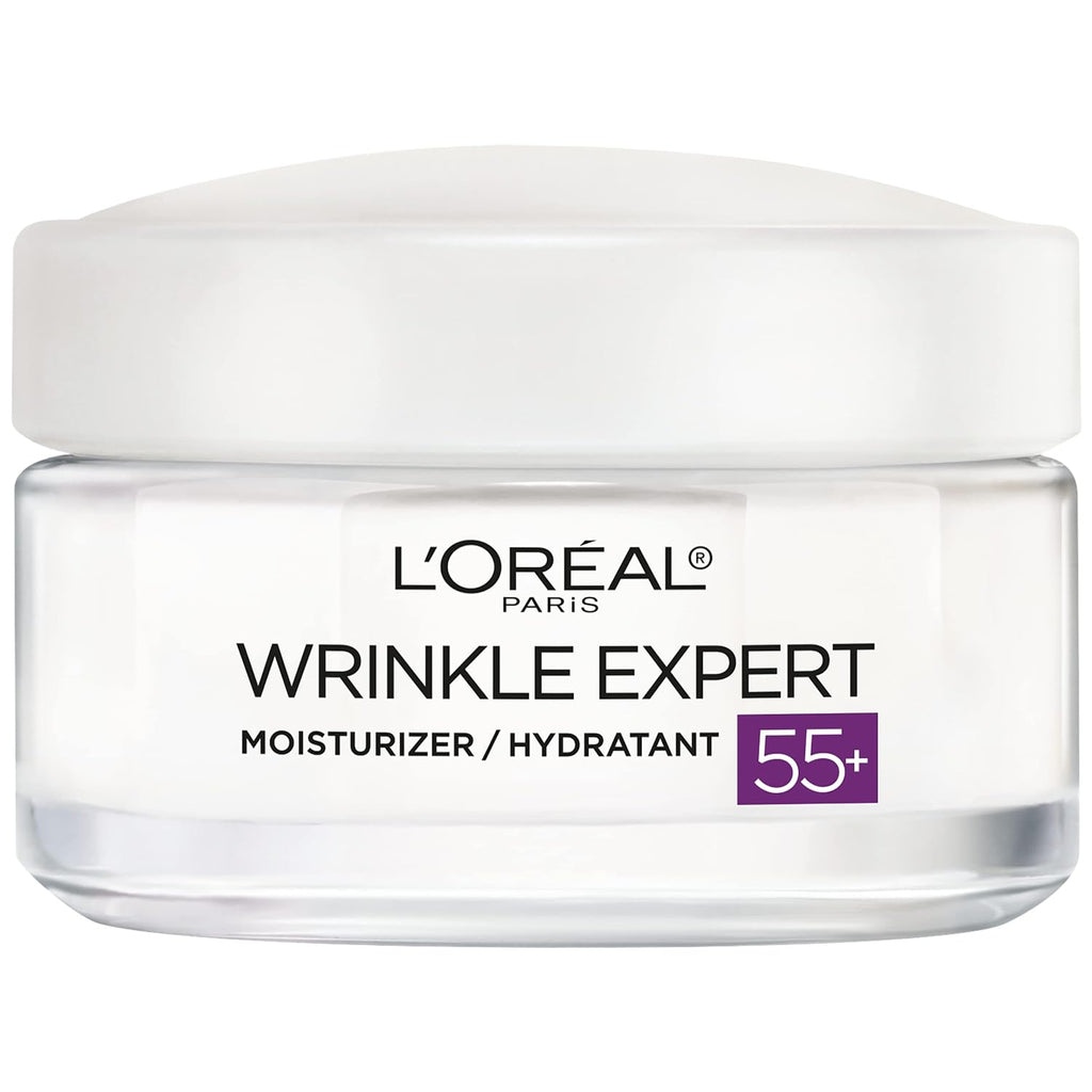 L'Oreal Paris Wrinkle Expert 55+ Anti-Aging Face Moisturizer With Calcium, Non-Greasy, Suitable For Sensitive Skin 1.7 Fl. Oz