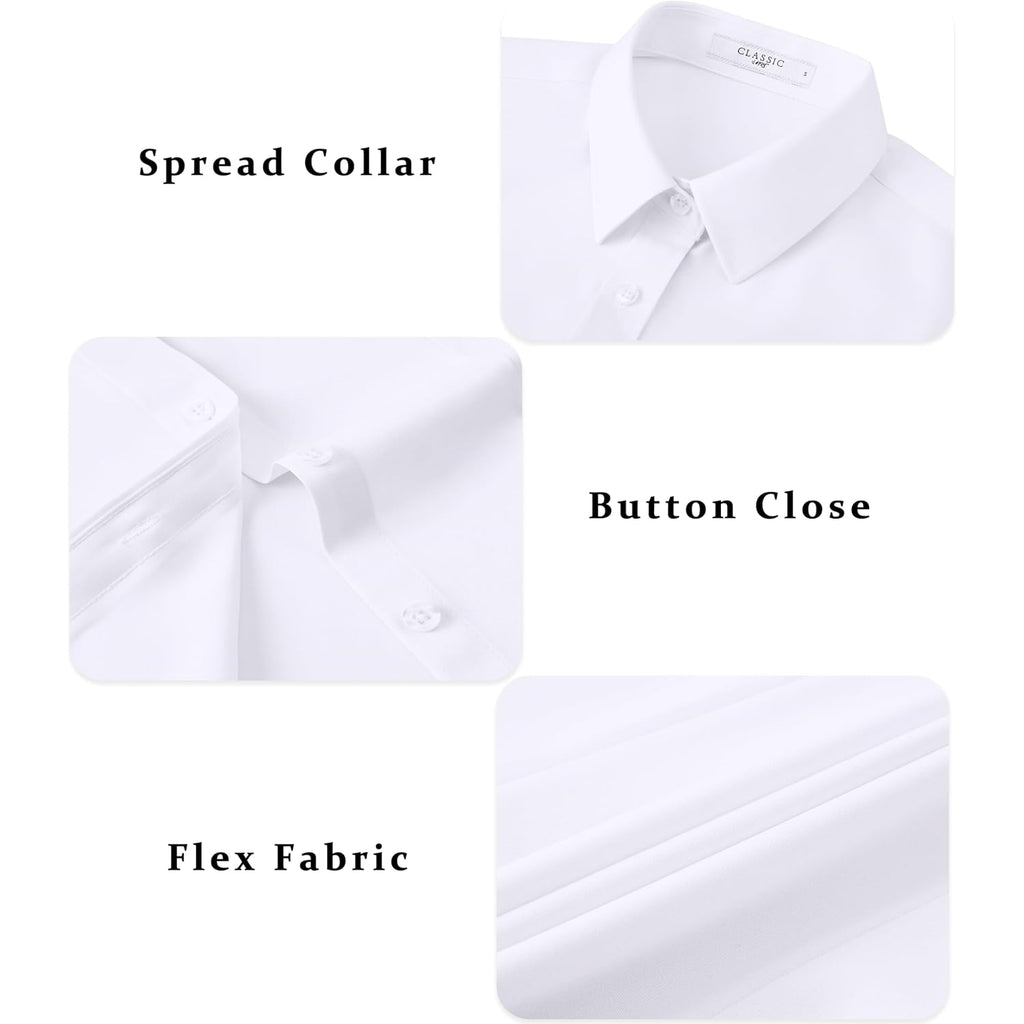 Womens Sleeveless Button Down Shirts Wrinkle Free Solid Business Casual Blouses For Women Office Work Tops
