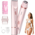 Bikini Trimmer Electric Razors for Women, Personal Shaver for Pubic Hair, Bikini Line, Legs, Underarms & Face, USB-C Rechargeable, Gentle on Sensitive Skin, Rinsable, Gift, Petal Pink