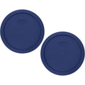 Pyrex 7402-Pc 6/7-Cup Blue Food Storage Lid (2-Pack) - Made In Usa | Replacement Cover | Bpa-Free Plastic | Round Shape | Fits 7402 Sculpted Mixing Bowl & 7203 Glass Bowl | Dishwasher Safe