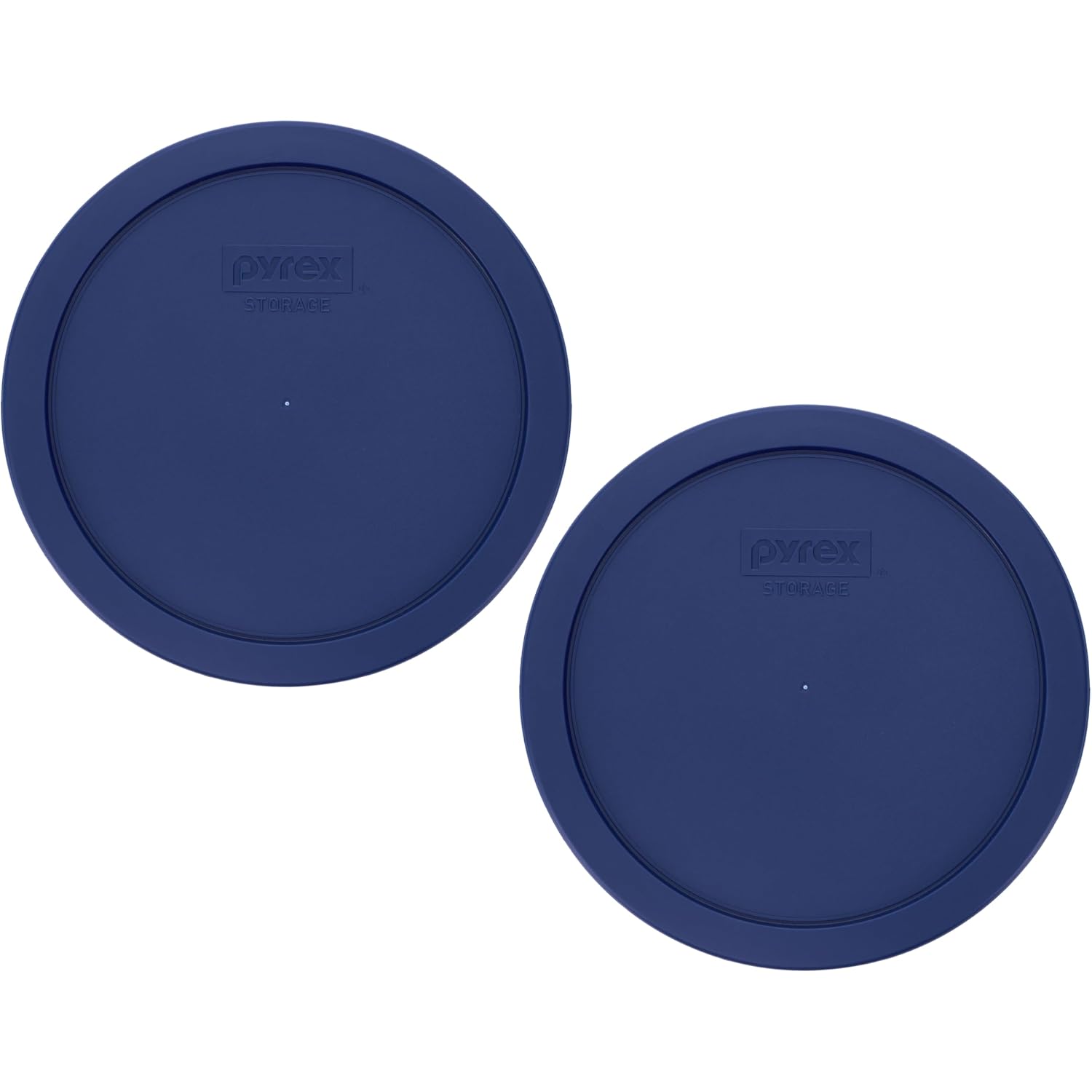 Pyrex 7402-Pc 6/7-Cup Blue Food Storage Lid (2-Pack) - Made In Usa | Replacement Cover | Bpa-Free Plastic | Round Shape | Fits 7402 Sculpted Mixing Bowl & 7203 Glass Bowl | Dishwasher Safe