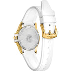 Citizen Ladies Eco-Drive Veya, 33.4Mm Gold-Tone Stainless Steel Case With A White Silicone Strap & Silver-White Dial (Style: Fe1262-03A)