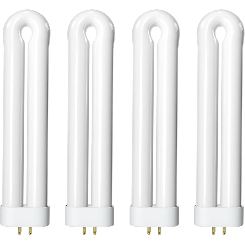 Shootingstar Bug Zapper Replacement Light Bulb For 15W Insect Attracting Lamp With 4-Pin Base, Ful 15W-Bl U Shaped Twin Tube Bulb For Outdoor Mosquito Zapper, 4 Pack
