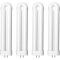 Shootingstar Bug Zapper Replacement Light Bulb For 15W Insect Attracting Lamp With 4-Pin Base, Ful 15W-Bl U Shaped Twin Tube Bulb For Outdoor Mosquito Zapper, 4 Pack