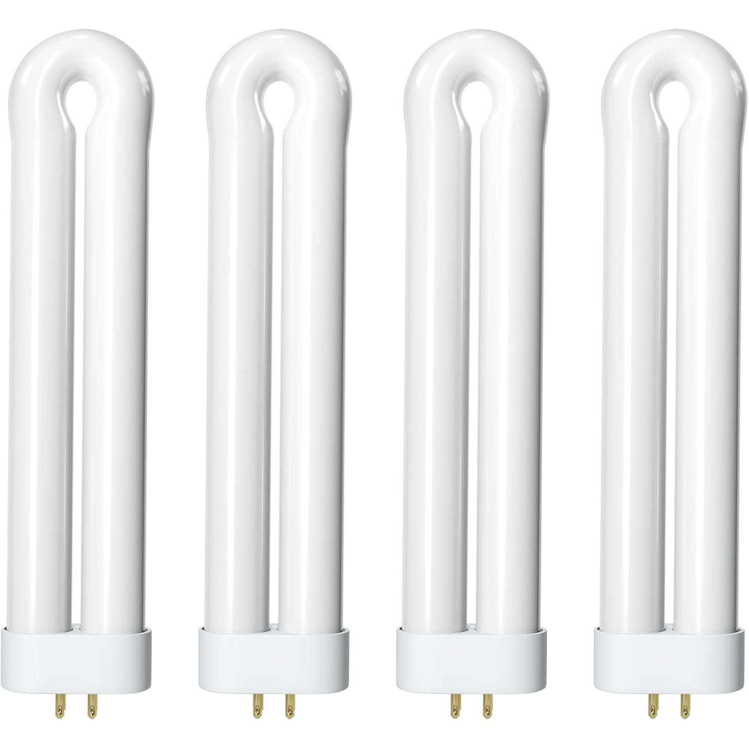 Shootingstar Bug Zapper Replacement Light Bulb For 15W Insect Attracting Lamp With 4-Pin Base, Ful 15W-Bl U Shaped Twin Tube Bulb For Outdoor Mosquito Zapper, 4 Pack