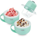 Dash My Mug Ice Cream Maker - Makes Single Serving of Gelato, Frozen Yogurt, Sorbet & More - Easy to Clean & Use - Aqua, 2 Bowls
