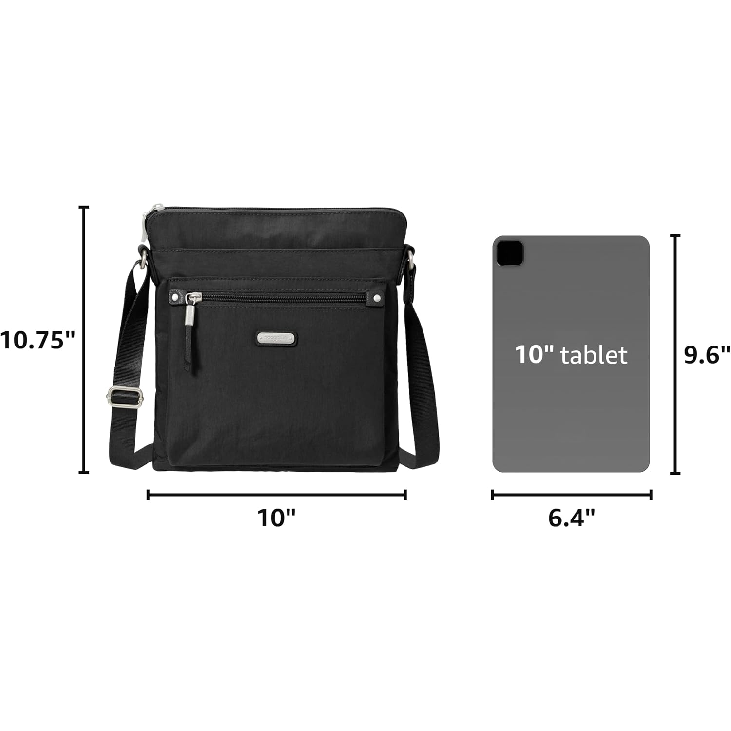 Baggallini Womens Go Bagg With Rfid Phone Wristlet