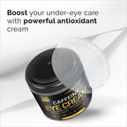 Pure Research Caffeine Eye Cream For Anti Aging, Dark Circles, Bags, Puffiness. Great Under Eye Skin + Face Tightening, Eye Lift Treatment For Men & Women 1.7Oz