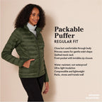 Amazon Essentials Women's Lightweight Long-Sleeve Water-Resistant Packable Puffer Jacket (Available in Plus Size)
