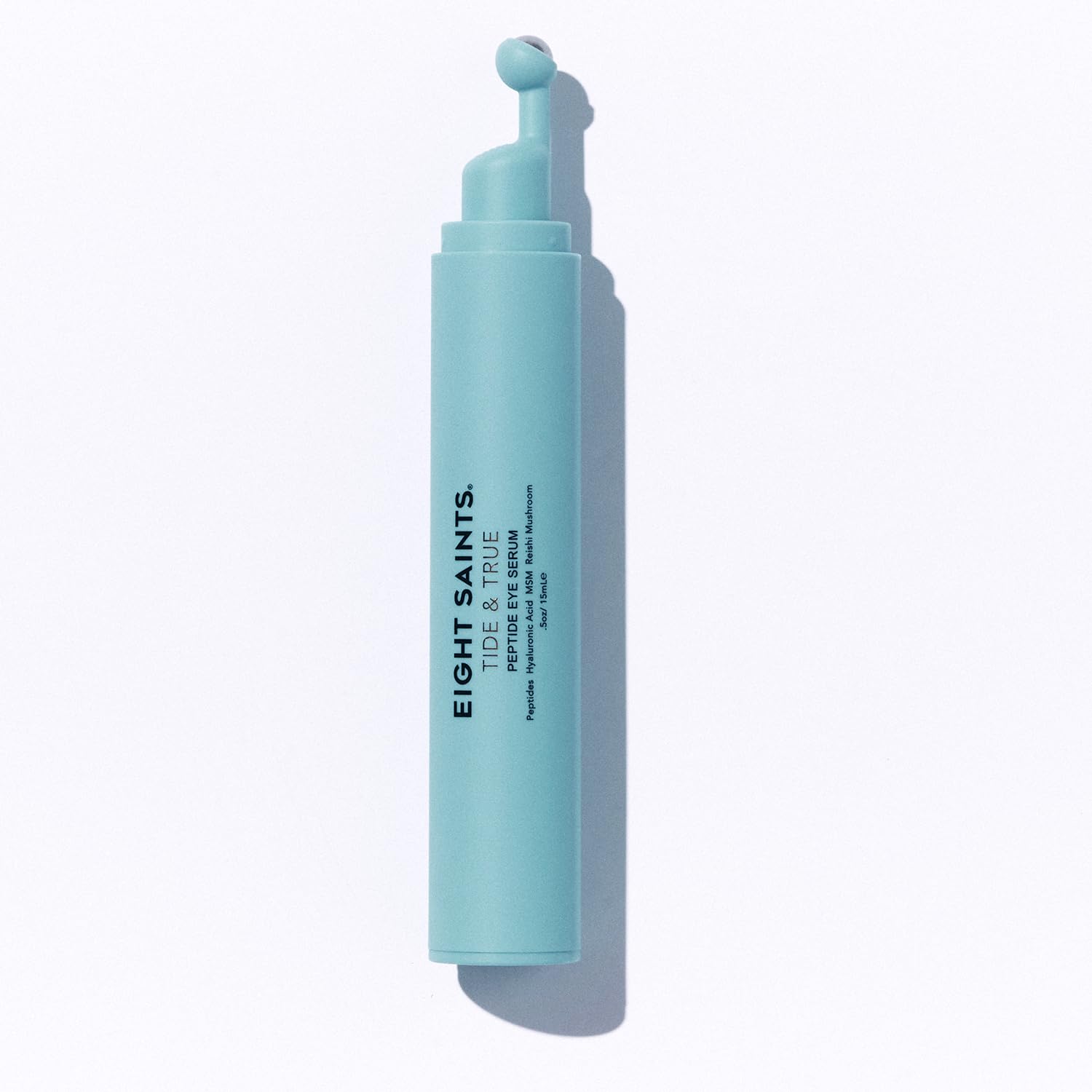 Eight Saints Tide & True Peptide Eye Serum For Puffiness & Wrinkles, Under Eye Roller Ball Treatment For Dark Circles & Fine Lines, With Peptides, Hyaluronic Acid, And Reishi Mushroom, 0.5 Fl Oz