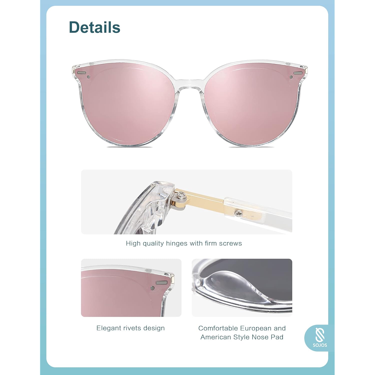 SOJOS Sunglasses Womens Trendy 2025 Classic Round Retro Vintage Shades Large Frame Sunnies SJ2067