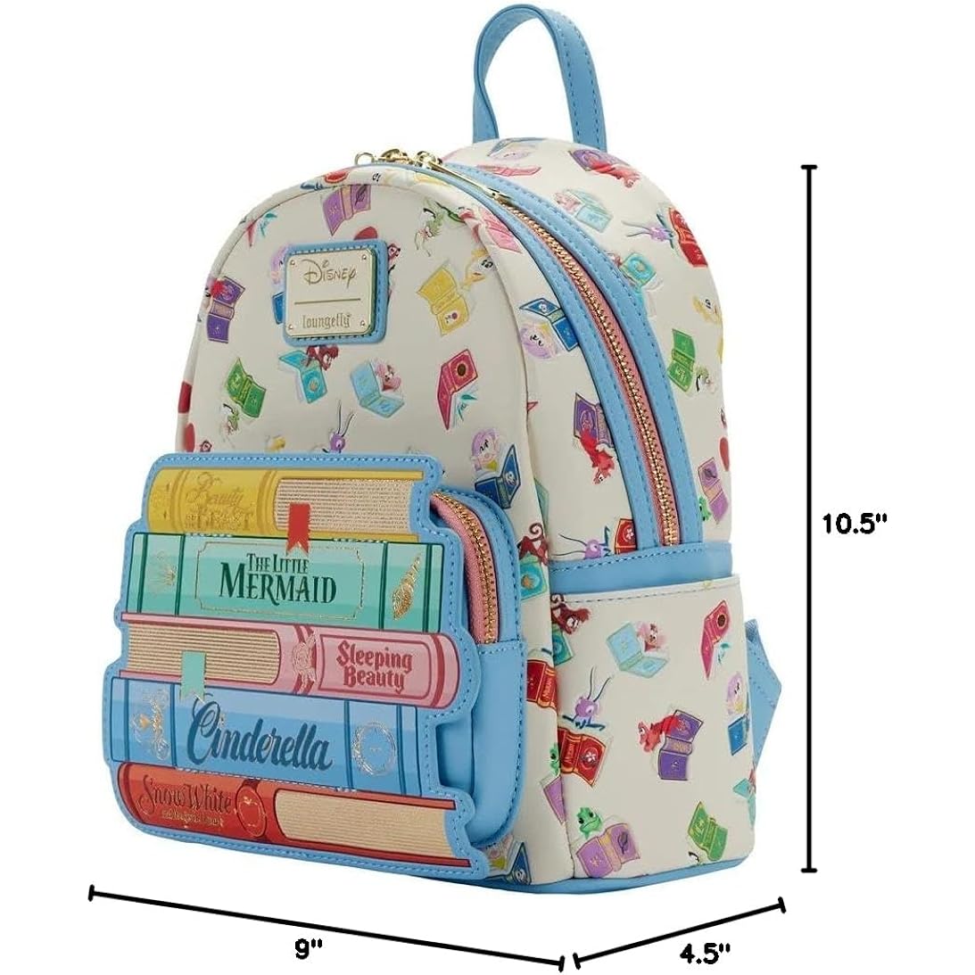 Loungefly Disney Princess Books Classics Womens Double Strap Shoulder Bag Purse, Multi, One Size, Disney Princess Books Classic Mini Backpack | Disney, Princess, Books, Classics, Double Strap, Purse