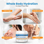Revitaderm 4D 40% Urea Advanced Foot Cream for Cracked Heels & Dry Skin, Intensive Repair for Rough, Callused Feet, Fast Absorbing, Fragrance Free, Made in USA, 4 oz with Pumice & Brush, 1 Pack