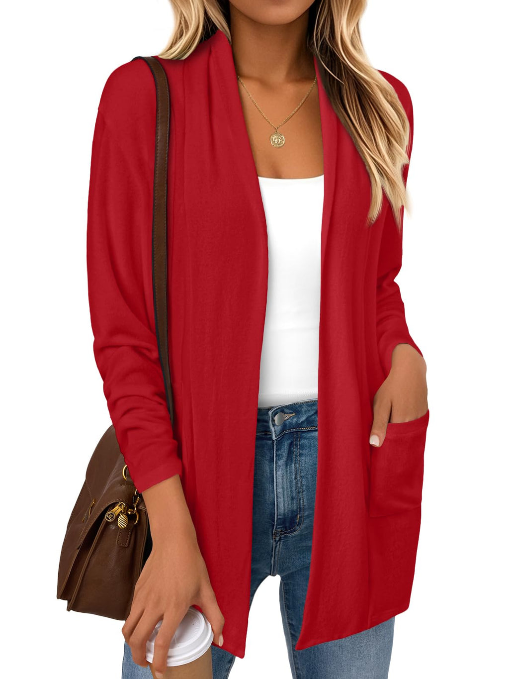 LILLUSORY Cardigan for Women Lightweight Cardigans Fall Fashion Outfits | Open Front Long Cardigan with Pockets, Business Casual Travel Outfits