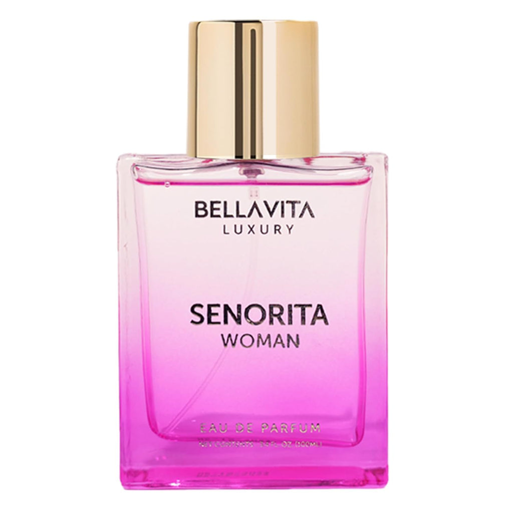 Bellavita Luxury Senorita Eau de Parfum | 100 ml (3.4 fl.oz.) | Perfume for Women | Fresh Floral, Yuzu, Peony, and Musk Notes | Long Lasting Women's Fragrance