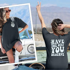 ASTANFY Oversized Tshirts for Women: Deserve Day Shirt Funny Skeleton Shirts Casual Oversized Graphic Tees Tops Grey