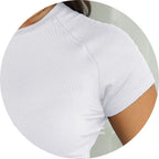 Abardsion Women Casual Raglan Sleeve Slim Fit T Shirts - 2026 Summer Crewneck Short Sleeve Basic Going Out Tops Workout