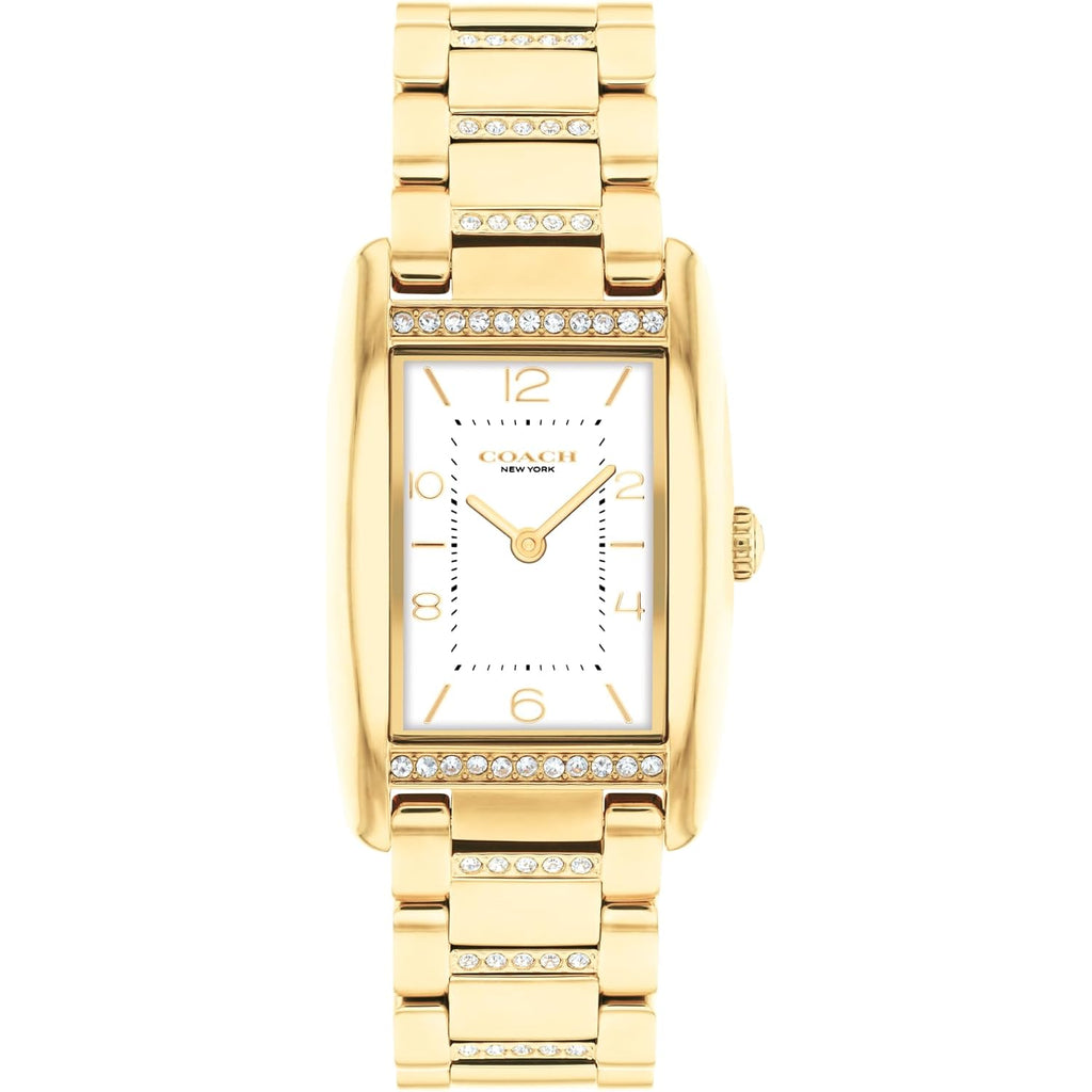 Coach Reese Women'S Watch - 2H Quartz Tank Watch With Crystal-Set Link Bracelet - Water Resistant 3 Atm/30 Meters - Gift For Her - Premium Fashion Timepiece For Every Occasion - 24Mm