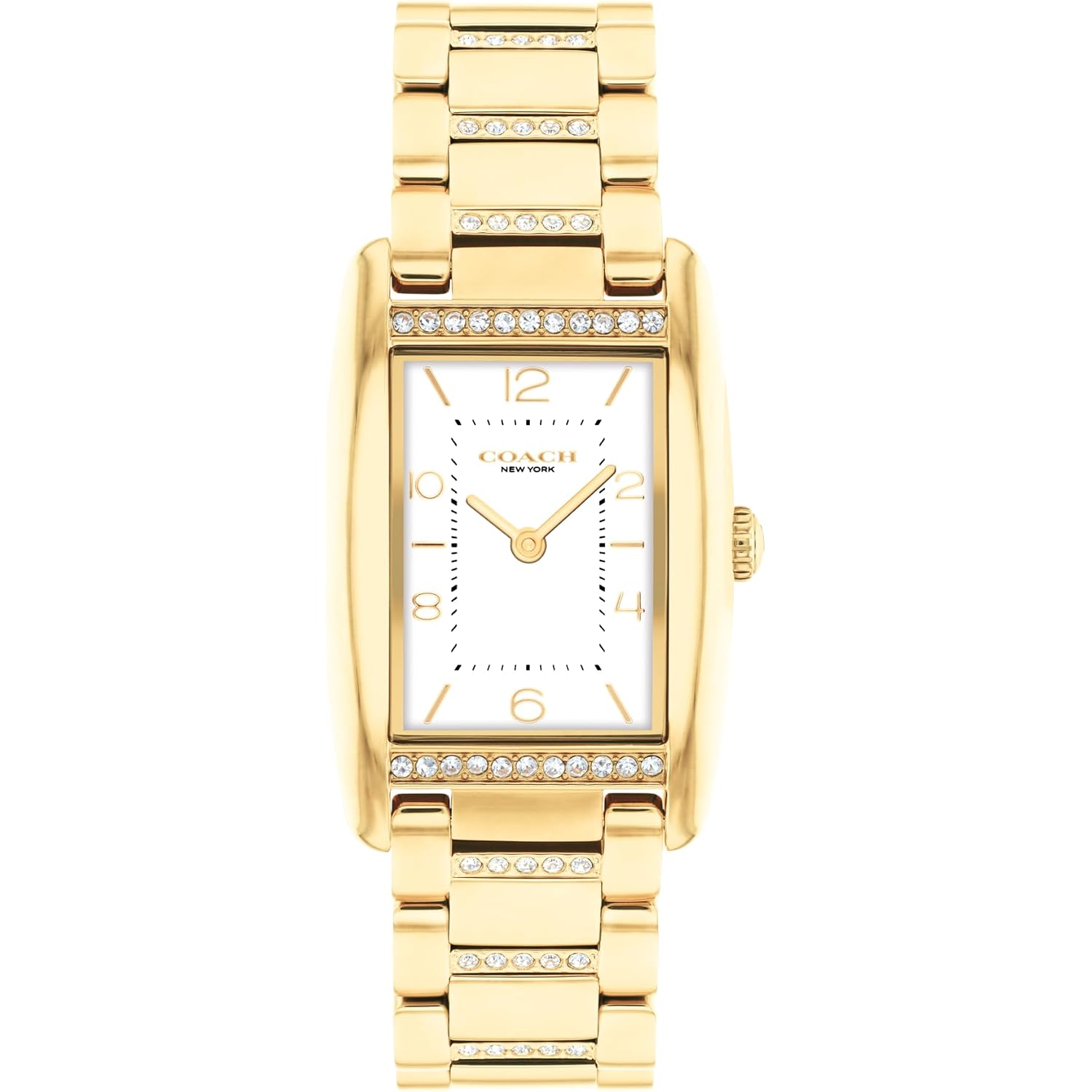 Coach Reese Women'S Watch - 2H Quartz Tank Watch With Crystal-Set Link Bracelet - Water Resistant 3 Atm/30 Meters - Gift For Her - Premium Fashion Timepiece For Every Occasion - 24Mm