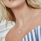 The Pearl Source 9.0-9.5mm Freshwater Pearl Pendant Necklace for Women - Cultured Pearl Necklace with Infinity Design | 14K Gold Plated 925 Sterling Silver Necklace with 16"-20" Adjustable Chain