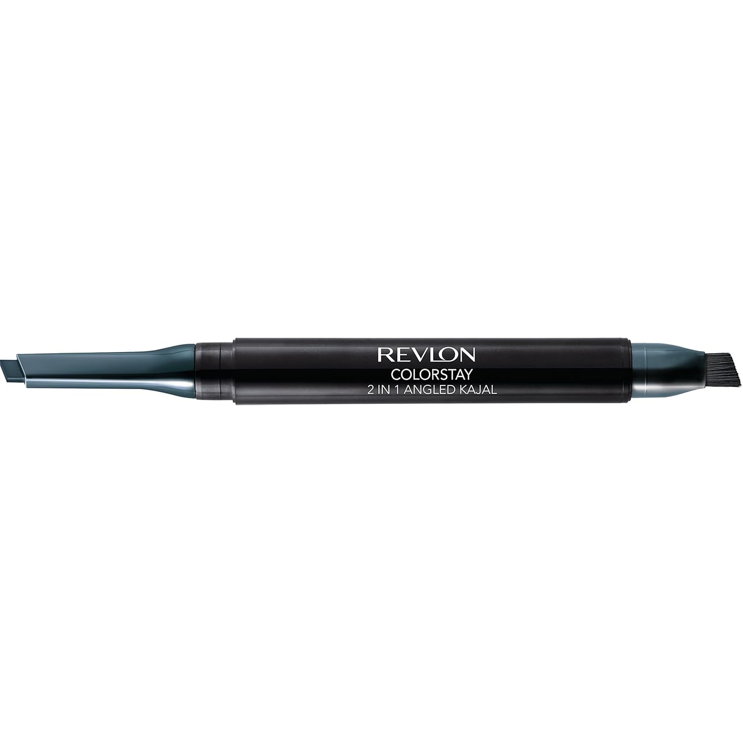 Revlon ColorStay 2-in-1 Angled Kajal Eyeliner, Waterproof Eye Makeup with Smudge Brush for Smokey Eyes, Evergreen (103), 0.01 oz