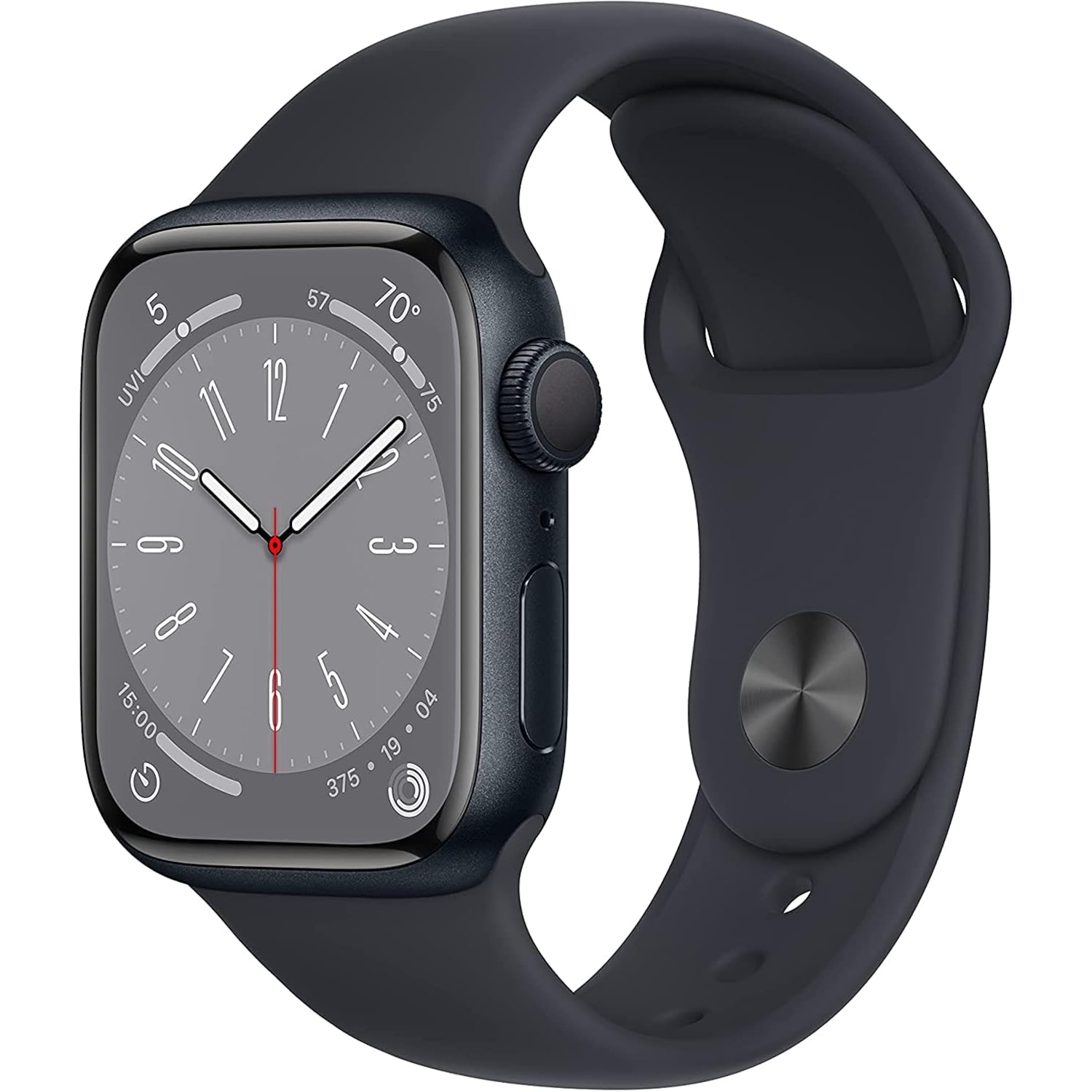 Apple Watch Series 8 [Gps, 41Mm] - Midnight Aluminum Case With Midnight Sport Band, S/M (Renewed) | S/M Size, Renewed