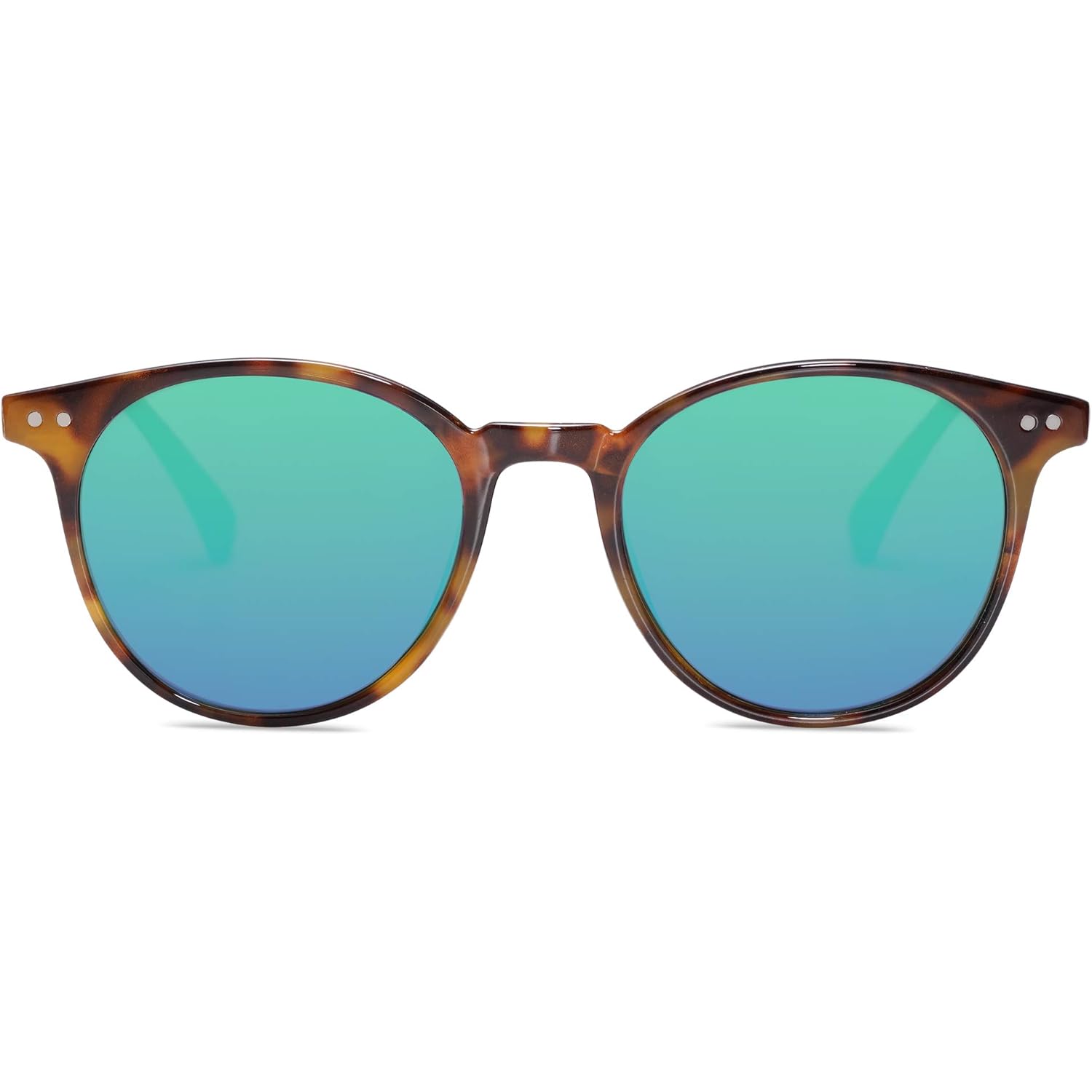 SOJOS Small Round Classic Polarized Sunglasses for Women Men Vintage Style UV400 Lens MAY SJ2113