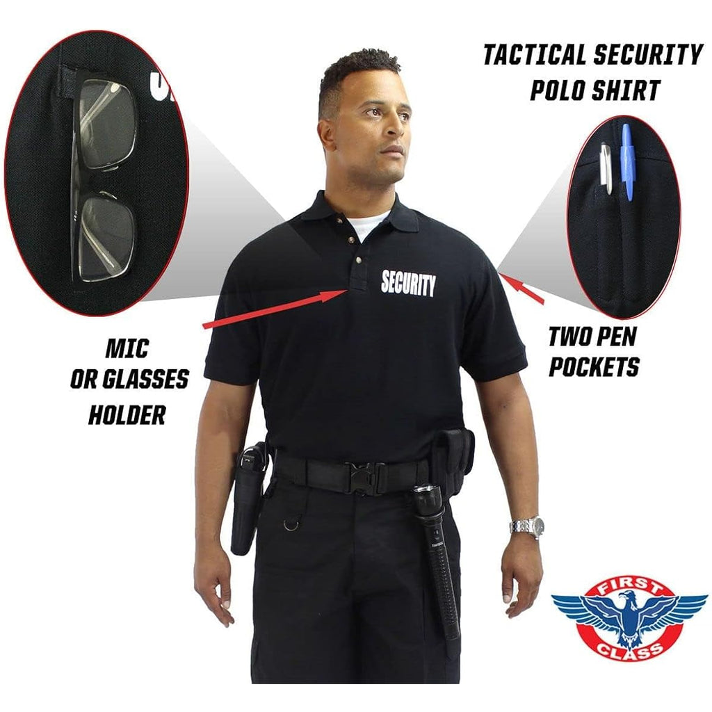 First Class Poly Cotton Tactical Polo Shirts - Security Guard Officer Shirt