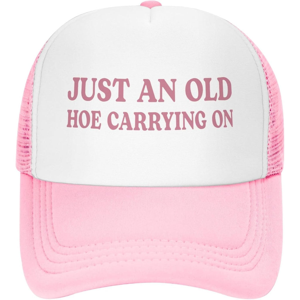 Fresh Out of Fucks Funny Trucker Hats for Women with Dirty Adult Humor - Crazy & Unhinged Inappropriate Designs Pink