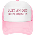 Fresh Out of Fucks Funny Trucker Hats for Women with Dirty Adult Humor - Crazy & Unhinged Inappropriate Designs Pink