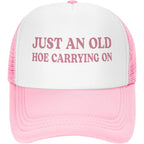 Fresh Out of Fucks Funny Trucker Hats for Women with Dirty Adult Humor - Crazy & Unhinged Inappropriate Designs Pink
