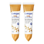 Collagen Hand Cream for Dry Cracked Hands, Anti-Aging & Firming Lotion with 10x Active Protein, Intensive Moisturizing Repair for Rough Skin & Fine Lines, Non-Greasy & Fast Absorbing, 2 PCS