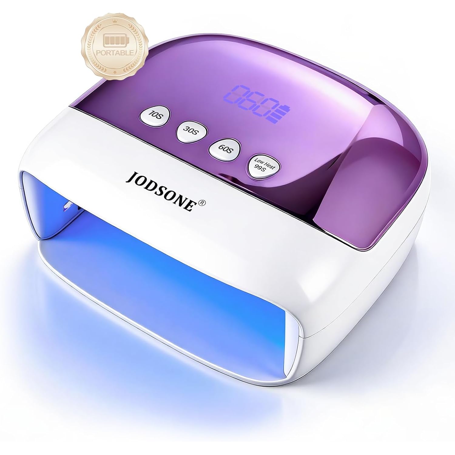 JODSONE Cordless LED Nail Lamp Rechargeable Portable with 4 Timers LCD Display Screen Nail Dryer Cure Light Suitable for Home and Salon
