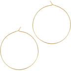 ESMATOO Thin Gold Hoop Earrings for Women - Hypoallergenic Lightweight Gold Hoop Earrings Dainty - Large