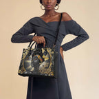 Afroyla Afrocentric Art HandBag for Black Women – Premium Vegan Leather, Work & Everyday Bag, Thoughtful Surprise for Her.