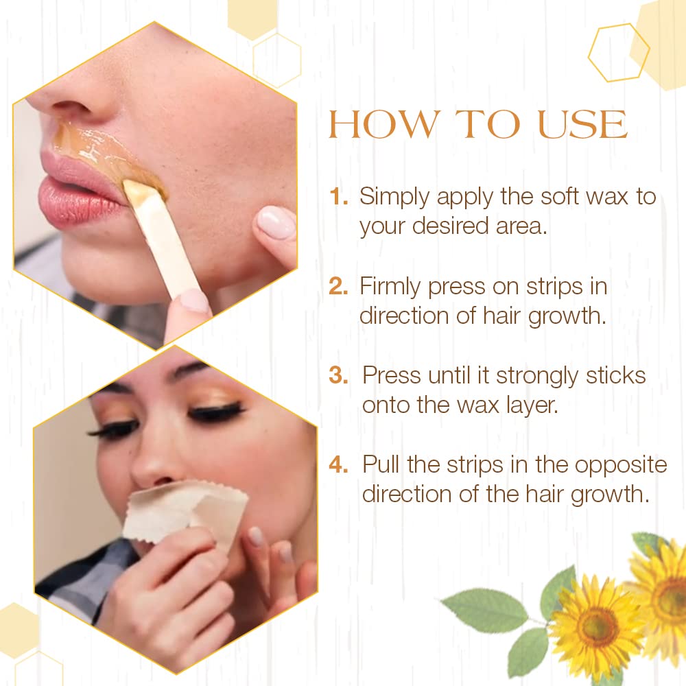 GiGi Waxing Strips for Hair Waxing/Hair Removal, Small Natural Muslin, 100 Epilating Strips