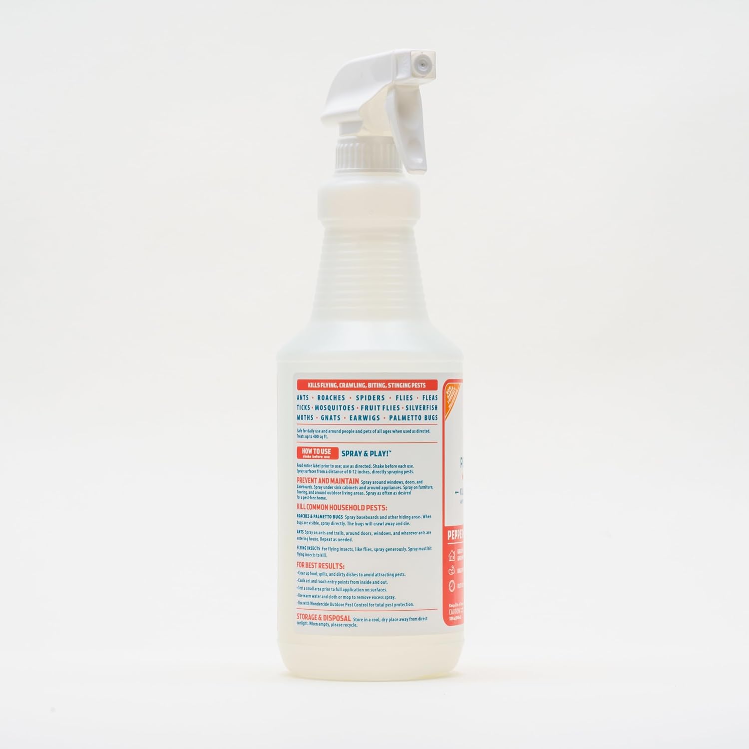 Wondercide - Indoor Pest Control Spray For Home And Kitchen - Ant, Roach, Spider, Fly, Flea, Bug Killer And Insect Repellent - With Natural Essential Oils - Pet And Family Safe — Peppermint 16 Oz