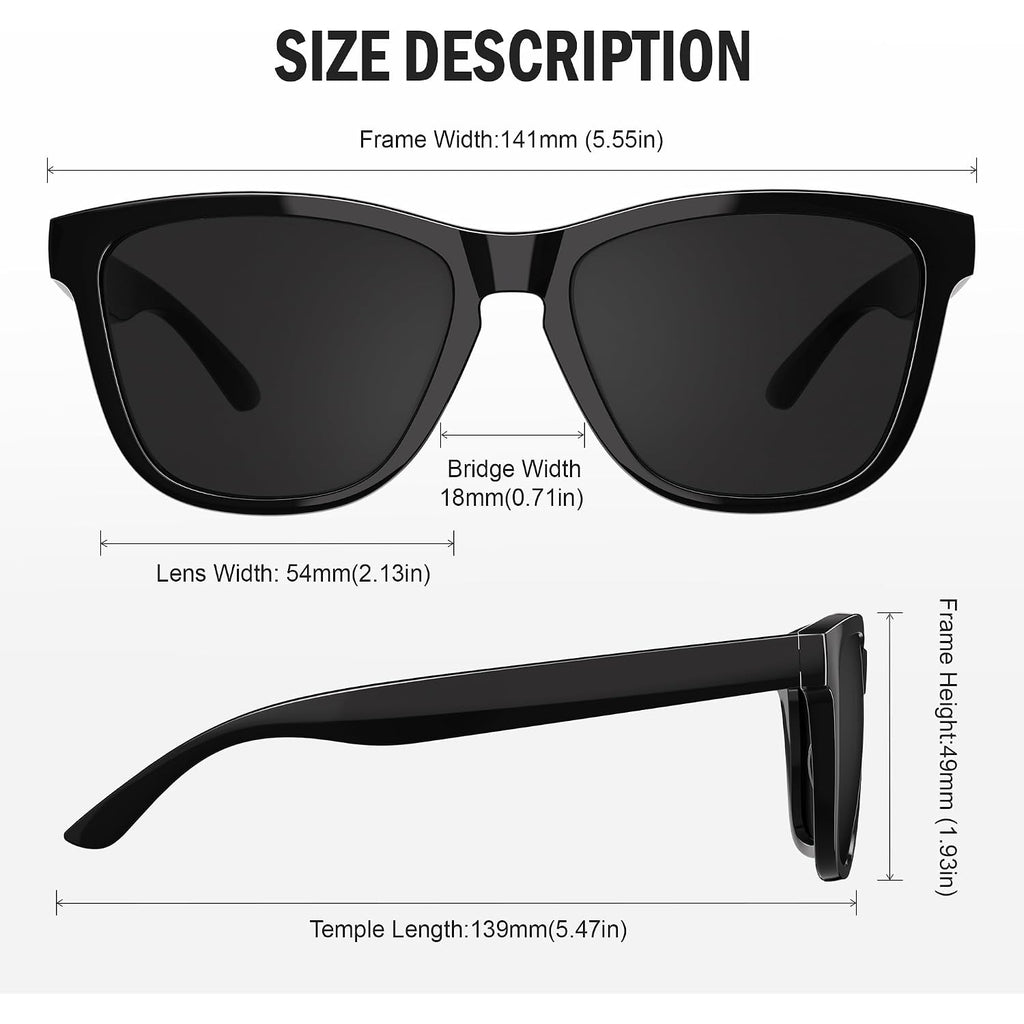 Polarized Sunglasses Womens Men - Classic Retro UV Protection Driving Sun Glasses A1blackg+chatc+pink