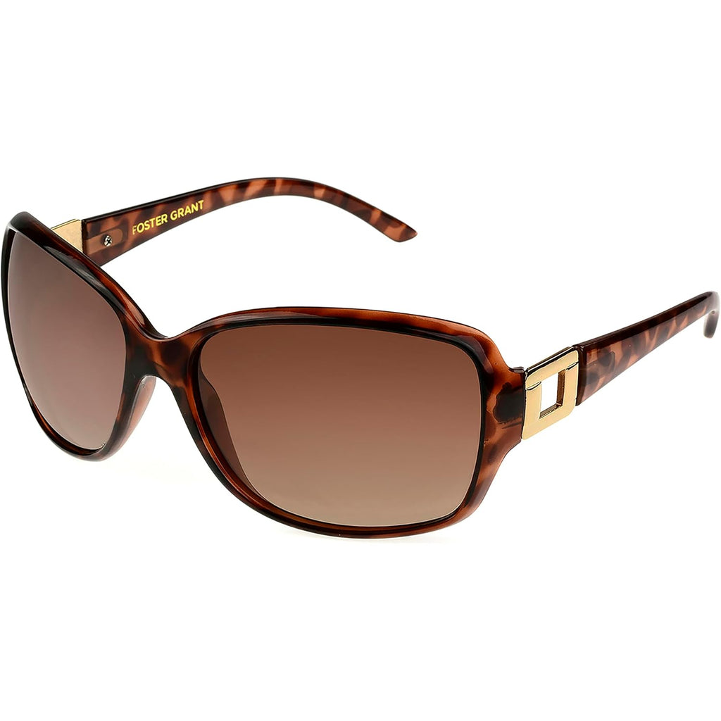 Foster Grant Polarized Sunglasses For Women, Brown Tortoise Shell Sunglasses Tortoise/Brown